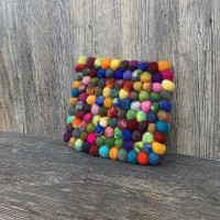 Multi Tie Dye Felt Square Trivet